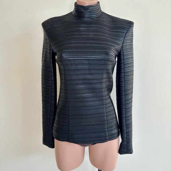 Balmain Signature Leather Long Sleeve - Picture 8 of 15